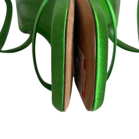 Vince Luella Satin Strappy Heel Sandals In Garden Green Size 38 EU - Picture 7 of 15